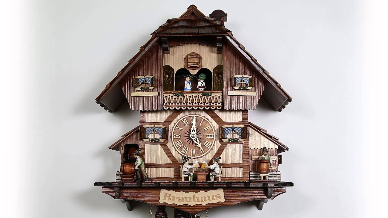 Kuckucksuhr Chalet Biertrinker | Cuckoo Clock Chalet Beerdrinker | 