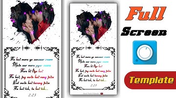 Full Screen Lyrical Avee player template | Full screen Template | How to create Whatsapp status