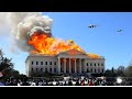 15 Minutes Ago: The US presidential palace in Washington was destroyed by a Russian Su-57 fighter je