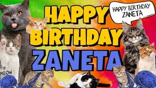 Happy Birthday Zaneta Crazy Cats Say Happy Birthday Zaneta Very Funny