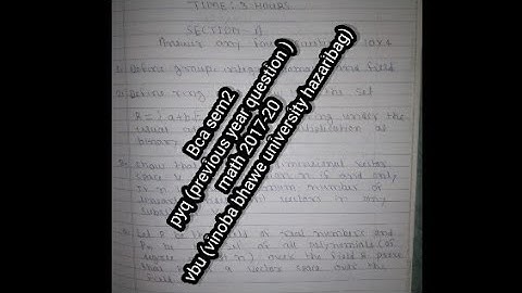 Bca sem2 pyq (previous year question ) math 2017-20  vbu (vinoba bhawe university hazaribag)