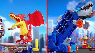 HOT WHEELS City - Ultimate Garage Dragón y Súper Remolque T-Rex (2023)