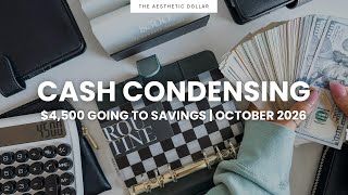 Details Cash Condensing 🍂💵✨  $4,500 Going to Our Savings | October 2026 Guide