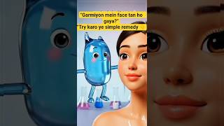 Face tan hatane ka sabse easy natural hack 😍 | Ice + Gulab Jal magic ✨#removetan #tanning #facecare