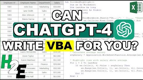 Can ChatGPT-4 Write VBA Code for You in Excel?