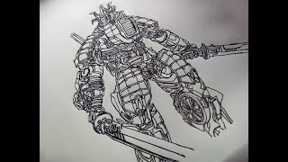 Drawing AutoBot Drift [Transformers AOE]