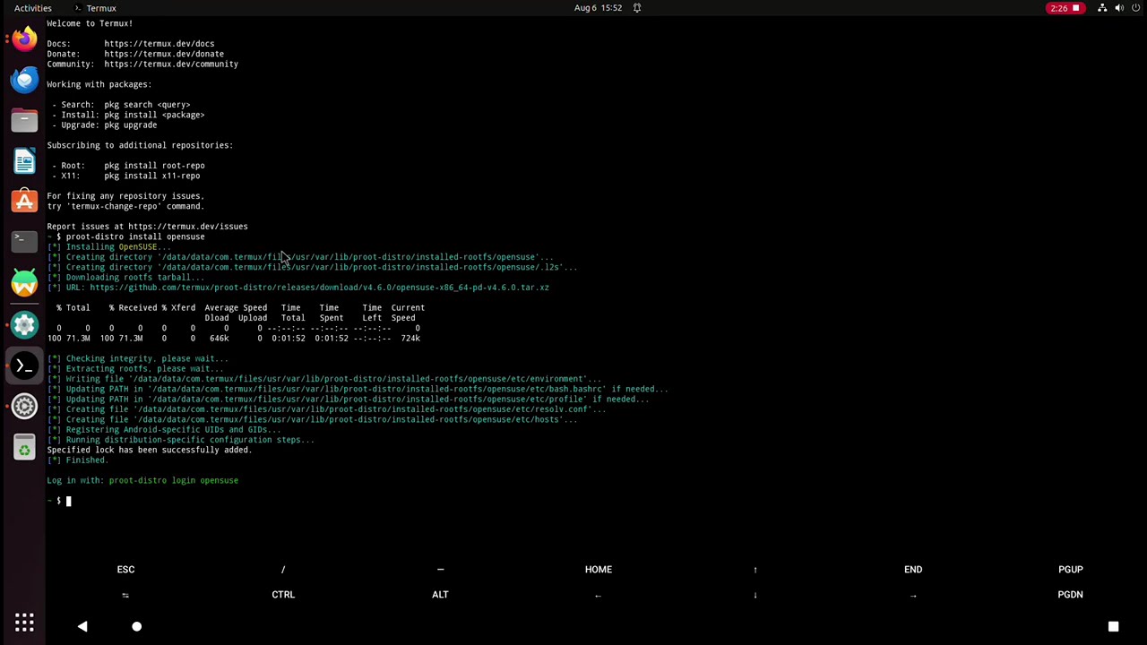 Termux : How to Install and Run Opensuse with Termux in Waydroid/Android Mobiles (Development only)