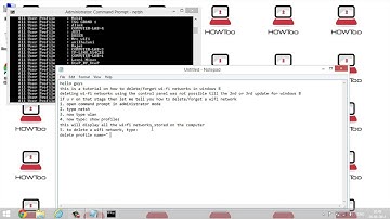 How to delete a wifi network in windows 8