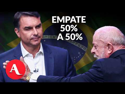 Lula y Flávio Bolsonaro empatan con 50% rumbo a segunda vuelta en Brasil