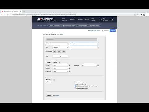 Using & Searching Minuteman Library Network