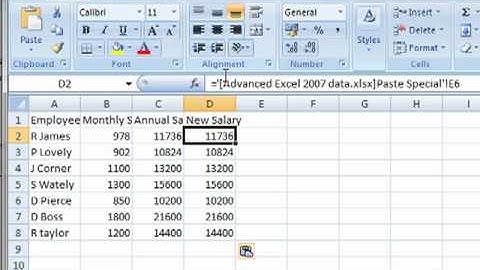 AM 4642-3 Linking data between worksheet workbooks and applications Microsoft Excel 2007