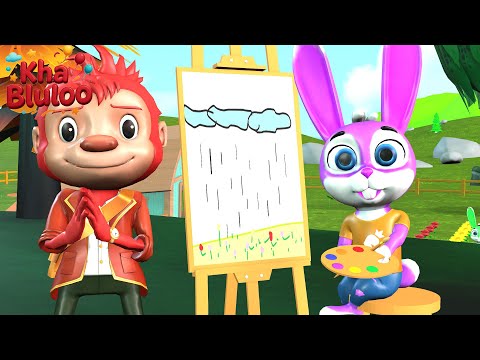 Five Little Bunnies | Colorful Bunnies | KhaBluloo Nursery Rhymes & Kids Song