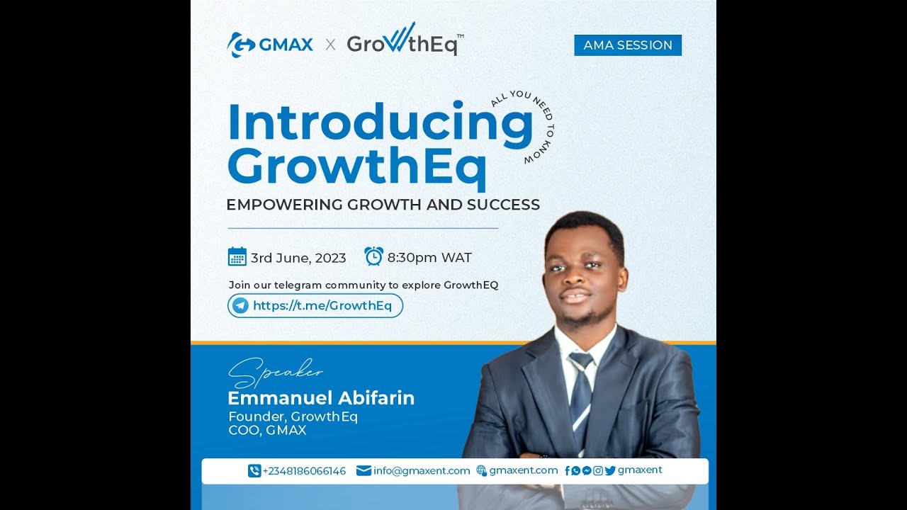GrowthEq AMA  GMAX