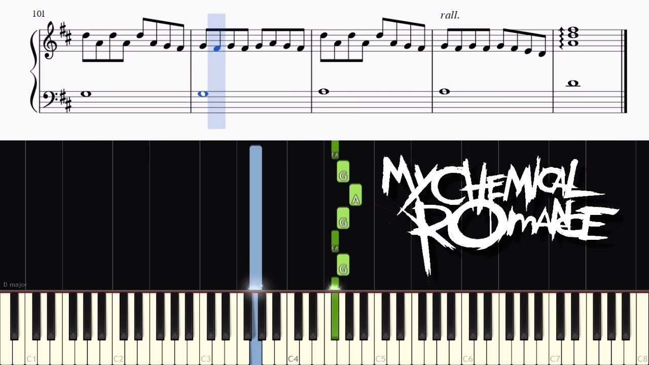My Chemical Romance - Disenchanted - Piano Tutorial + SHEETS
