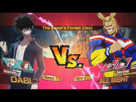 My Hero Academia One&#039;s Justice Gameplay - All Might vs Dabi Full Fight (E3 2018)