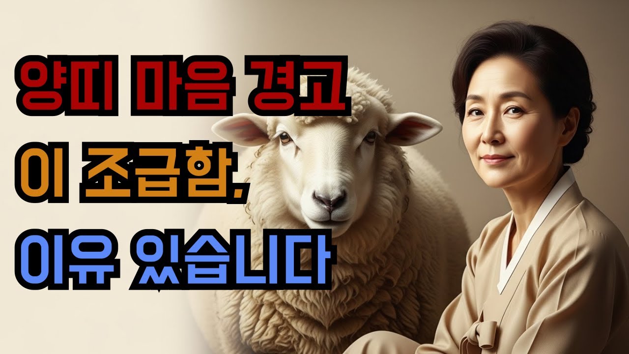 양띠, 마음이 급해지는 이유를 모른 채 지나가면 안 됩니다