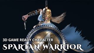3D Game Ready Character - Spartan Warrior - Blender 4.5+/UE 5.4+/3ds Max/Maya