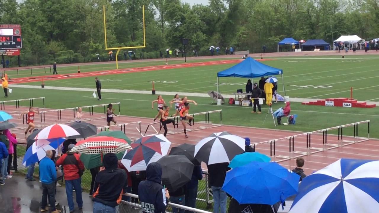 Christina Warren.  100m hurdle semi finals. PA District 1 Championships. May 21, 2016
