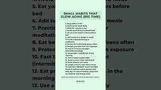 Download Lagu SMALL HABITS THAT SLOW AGING BIG TIME MP3