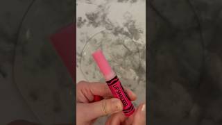 Slime Coloring with Pink Lip balm and CRAYOLA Markers #shorts #slimecoloring #makeup