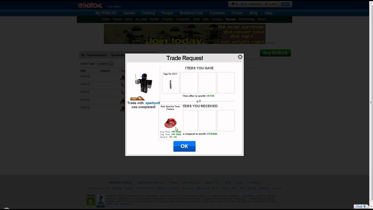 Roblox Amazing Trade Fail Class Fedora For Your Head A Marshmallow By Jerryg225onroblox - inoobe t shirt sky blue sparkle time roblox