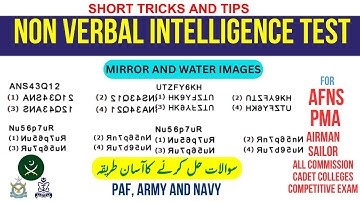 Tricks how to solve nonverbal intelligence test | mirror images  | PAF | Navy| Army |PMA all forces