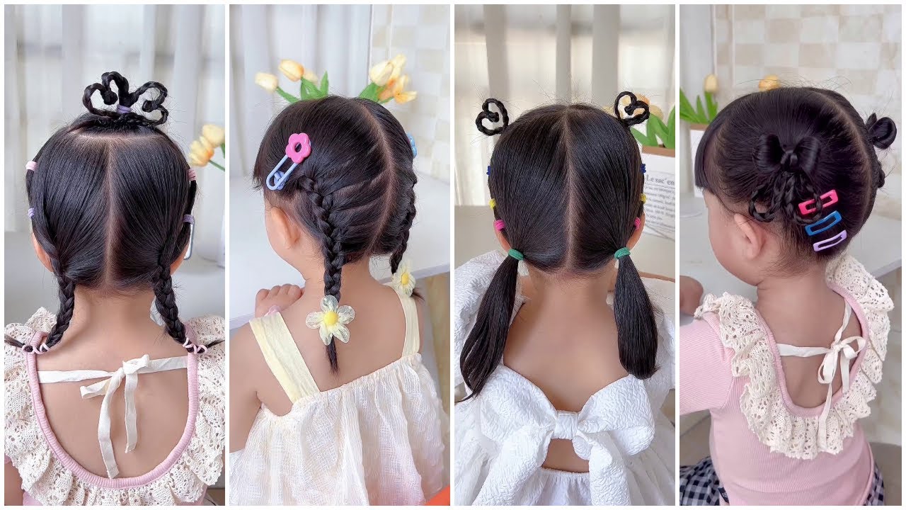 Easy Little Girl Hairstyles for School | Hair Hacks For Kids - YouTube