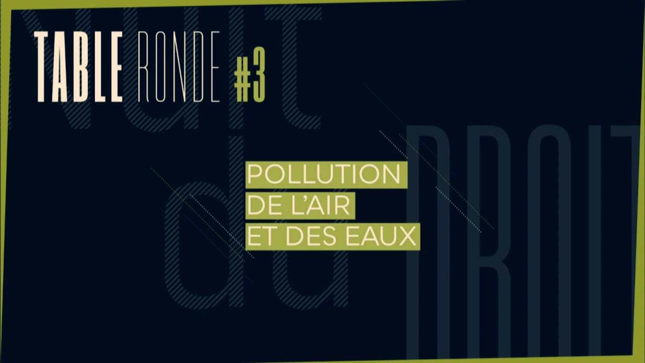 Pollution de l'air et des eaux - Table ronde 3 (Nuit du droit 2021)