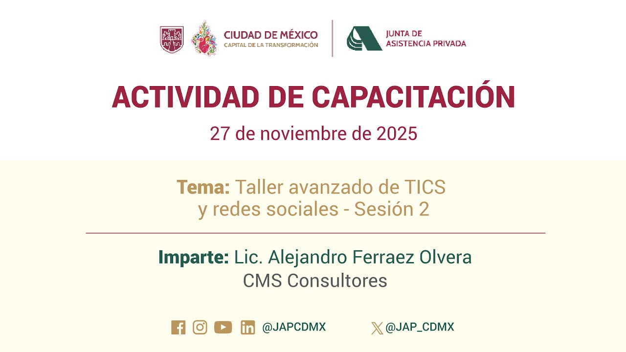 Taller avanzado de TICS y redes sociales - Sesión 2