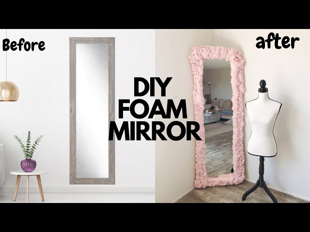 DIY Expanding Foam Mirror - Make a Statement Mirror - monsterscircus