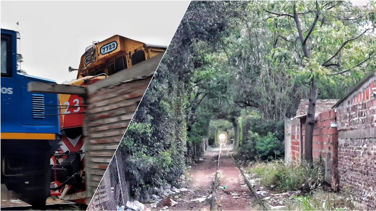 🇦🇷🔥INCREIBLE como ingresan y salen de Rosario los trenes del Belgrano tan pegado a las casas!!!😯