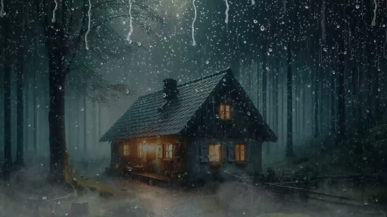 Sleep Instantly in 3 Minutes with Heavy Rain on Roof & Thunderstorm Sounds 🌧️⚡