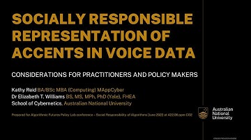 SRA22 - Socially responsible representation of accents in voice data