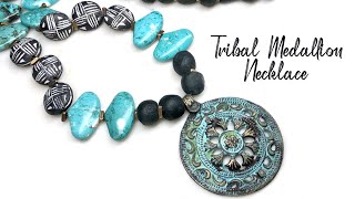 Turquoise Tribal Medallion Necklace DIY Jewelry Tutorial! (And Story Time! 🫣)