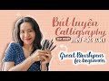 Engsub Bút Luyện Calligraphy Cho Người Mới Bắt Đầu // Beginners Brush Lettering Pens | Happy Hidari