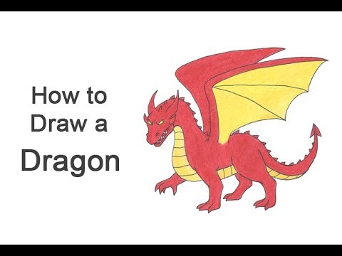 How to Draw a Dragon (Cartoon) - YouTube