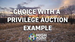 Choice with the Privilege Auction Example