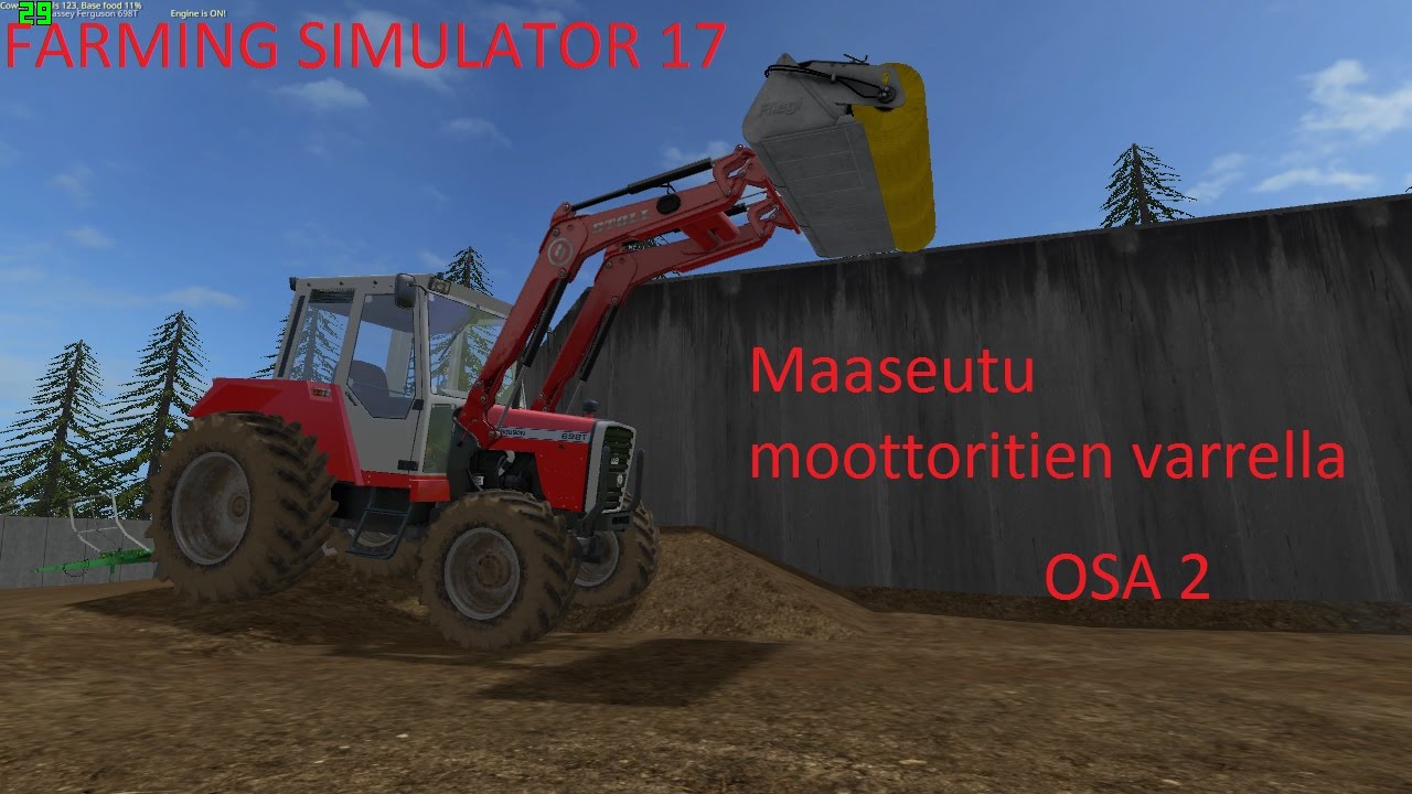 Farming Simulator 17 - Maaseutu moottoritien varrella - Puintia ja navettatöitä #2