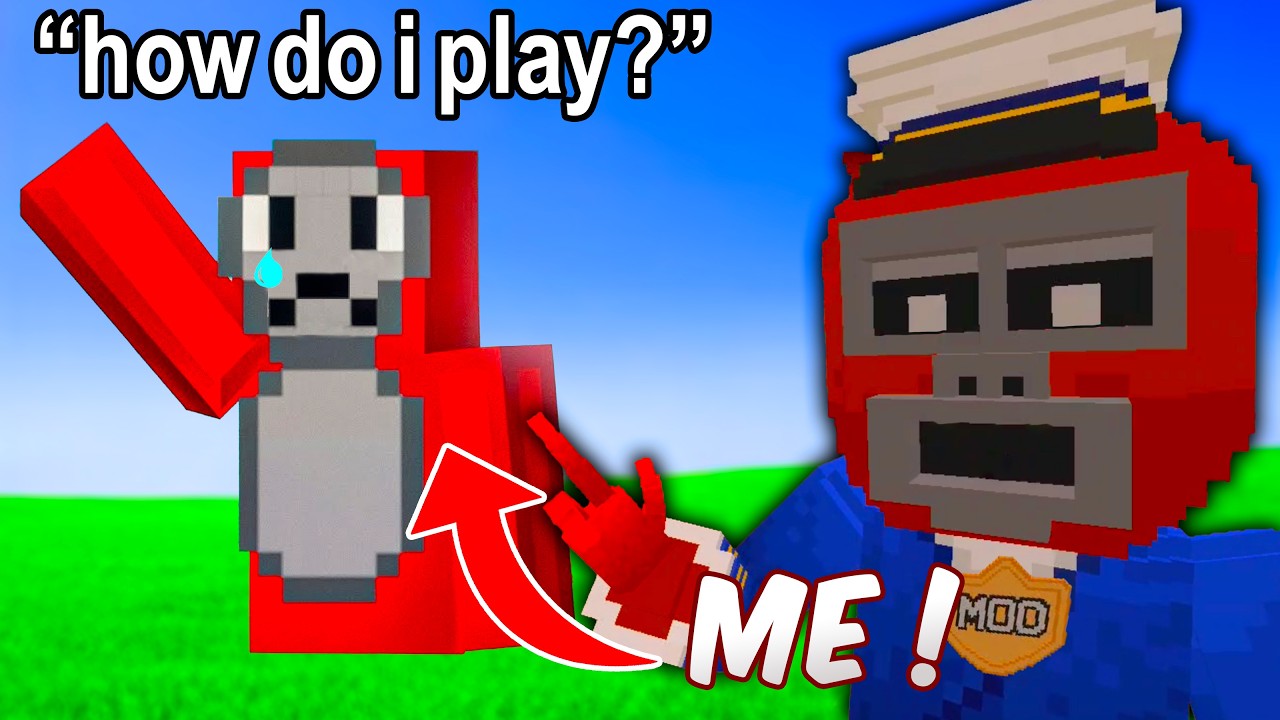 Pretending to be a Noob in Animal Blocks [Animal Blocks VR]