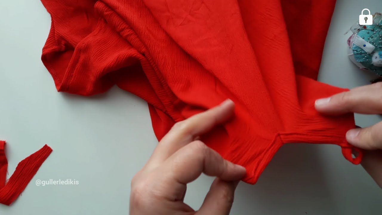 YAKA ARKA ORTA BİYE BİRİT ÇALIŞMASI/YAKA YIRTMACI BİYE BİRİT NASIL YAPILIR / Pratik Dikiş Bilgisi