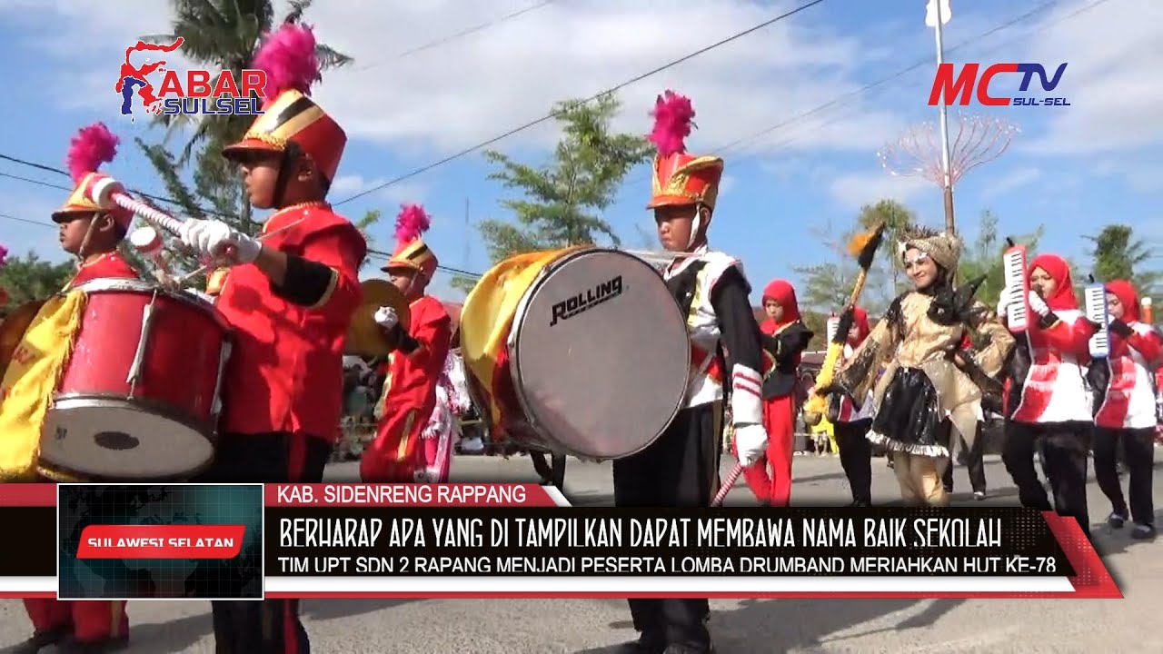 TIM UPT SDN 2 RAPANG MENJADI PESERTA LOMBA DRUMBAND MERIAHKAN HUT KE 78 RI DI SIDRAP