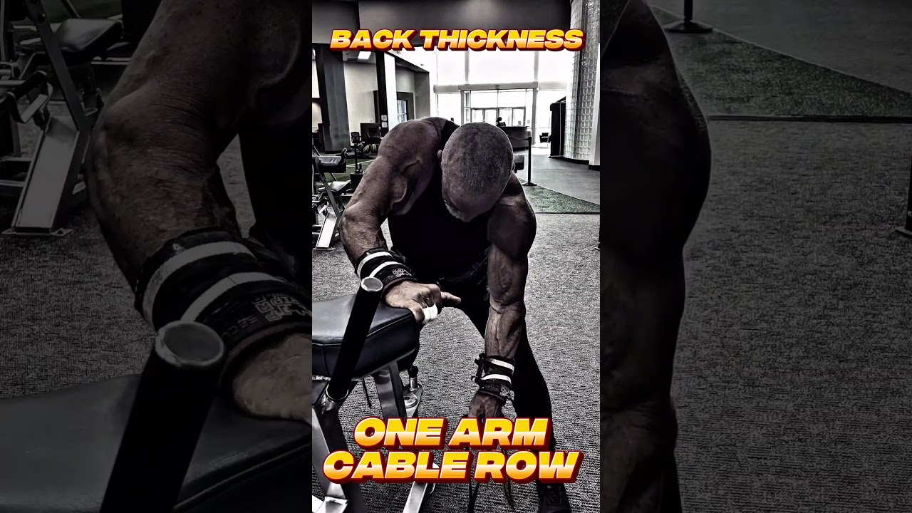 ONE ARM CABLE ROW FOR BACK THICKNESS #workout #motivation #muscle #workouttips #exercise