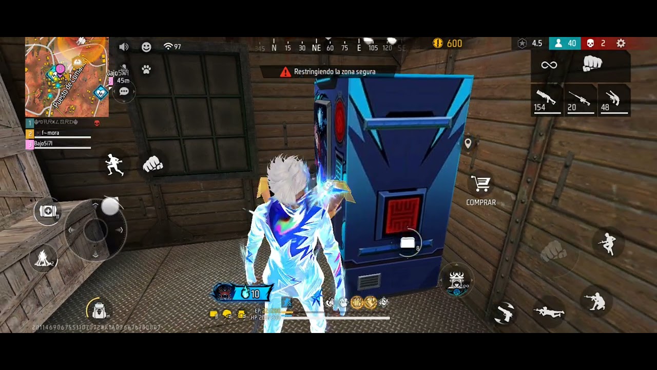 Jugando en la nueva actualización de free fire