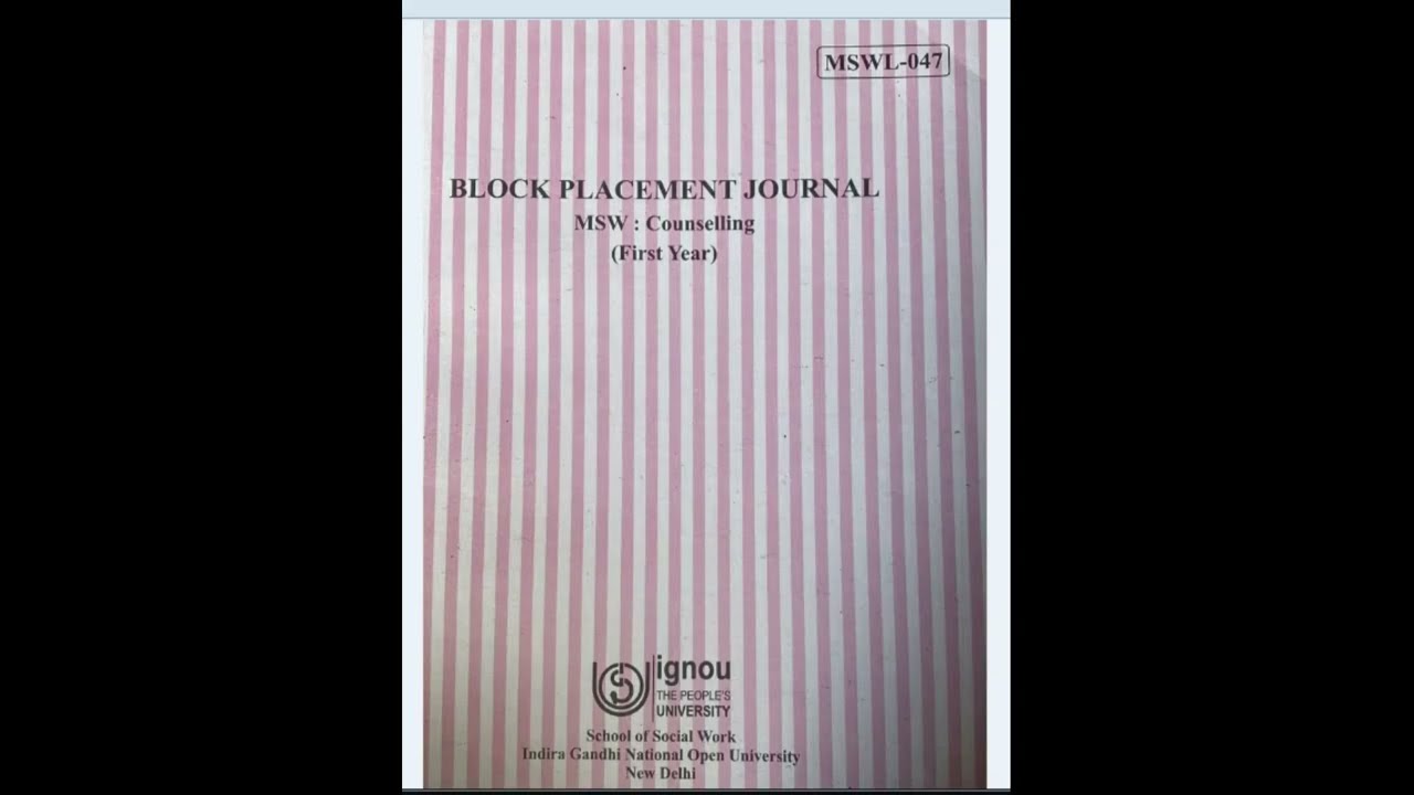 MSWL – 47 | MSWC | English / Hindi | Handwritten | Soft copy | Hard copy PDF available.