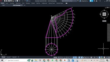 How To - Draw the Development of the Frustum of a Cone #autocad #technicaldrawing