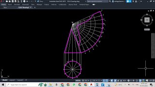 How To - Draw the Development of the Frustum of a Cone #autocad #technicaldrawing