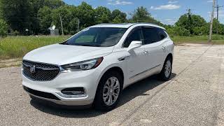 2019 Buick Enclave Avenir White Pearl Brown Leather Sunroof Third Row Seating Captain Chairs