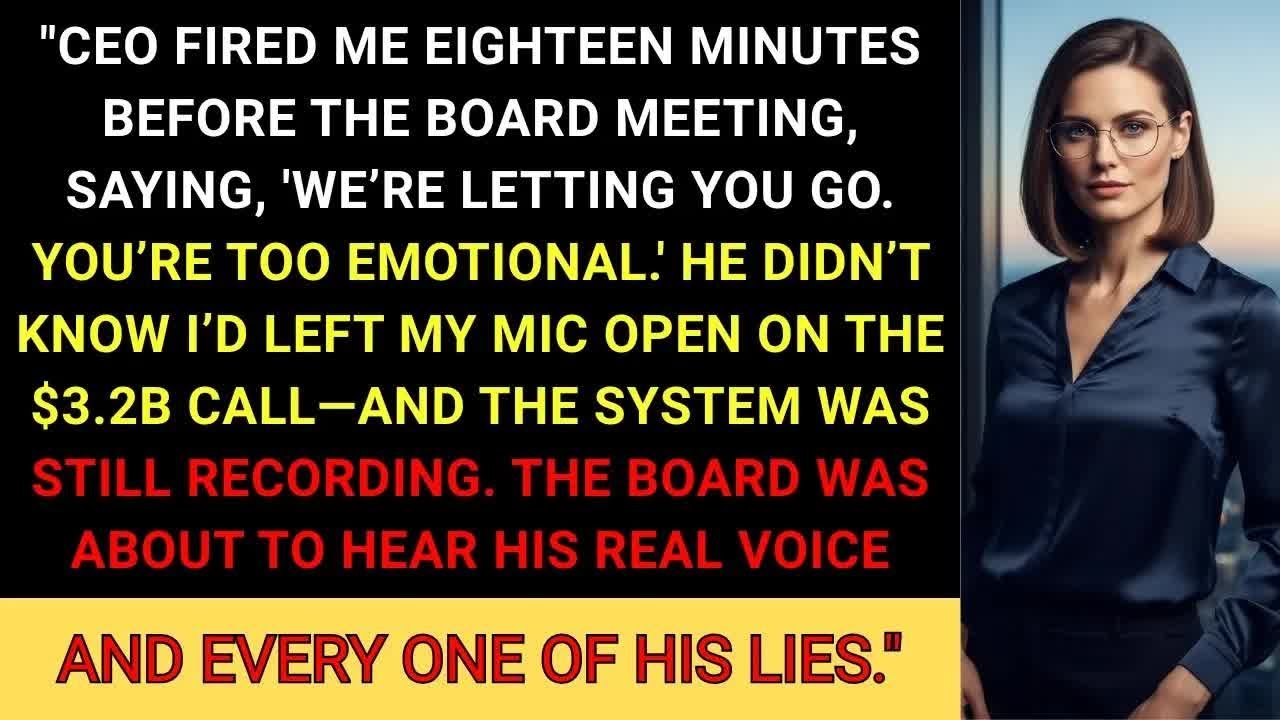 CEO Fired Me for 'Overstepping'—So I Let the Board Hear the Entire $3 2B Call…