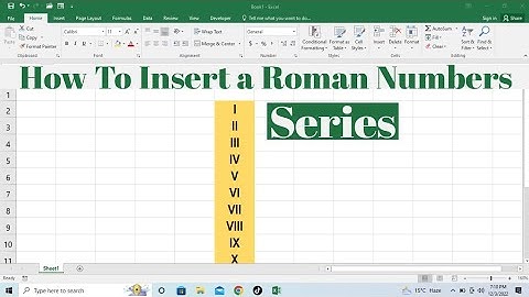 Roman Numbers Series In MS Excel | How To Fill Roman Number Series in Excel