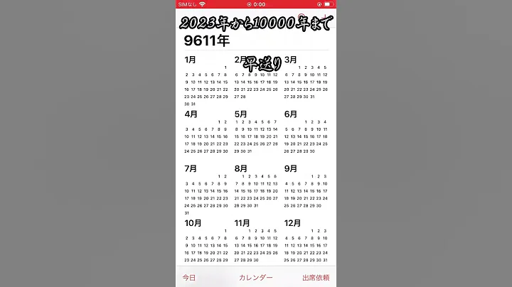 2023年から10000年までカレンダースライドしてみた！